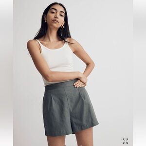 Madewell Green Linen Blend Shorts